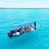 Guests sitting in a transparent boat at sea